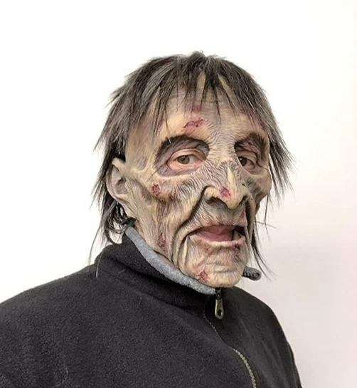 Men`s Exhumed Zombie Mask Adult Scary Undead Latex Realistic Halloween Face Mask - Image 3 of 4