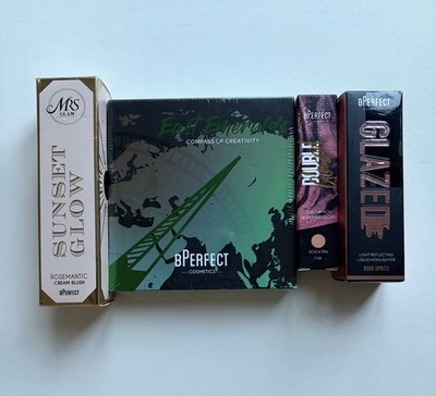 BPerfect Mrs Glam B Perfect Eyeshadow Palette Cream Blush Gloss Liquid Highlight
