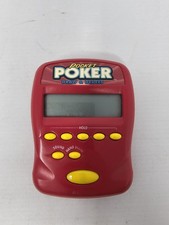 Radica Pocket Poker Draw  Deuces Handheld Electronic Game Red Tested Working