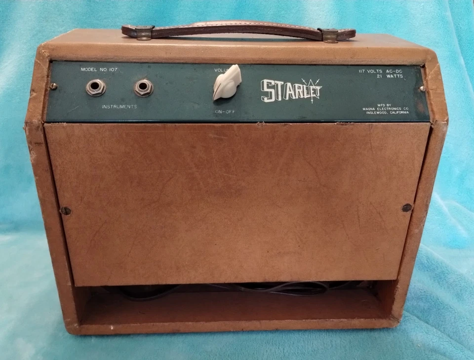 Amplificador de tubo de vacío de guitarra Magnatone Starlet modelo 107 1953 de colección 8" Foto 4 de 4
