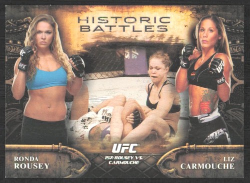 Liz Carmouche, Ronda Rousey #HB-16 2014 Topps UFC Bloodlines Historic Battles card