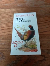 1988 Pheasant 25¢ Sc 2283a booklet pane of 10  CV $6