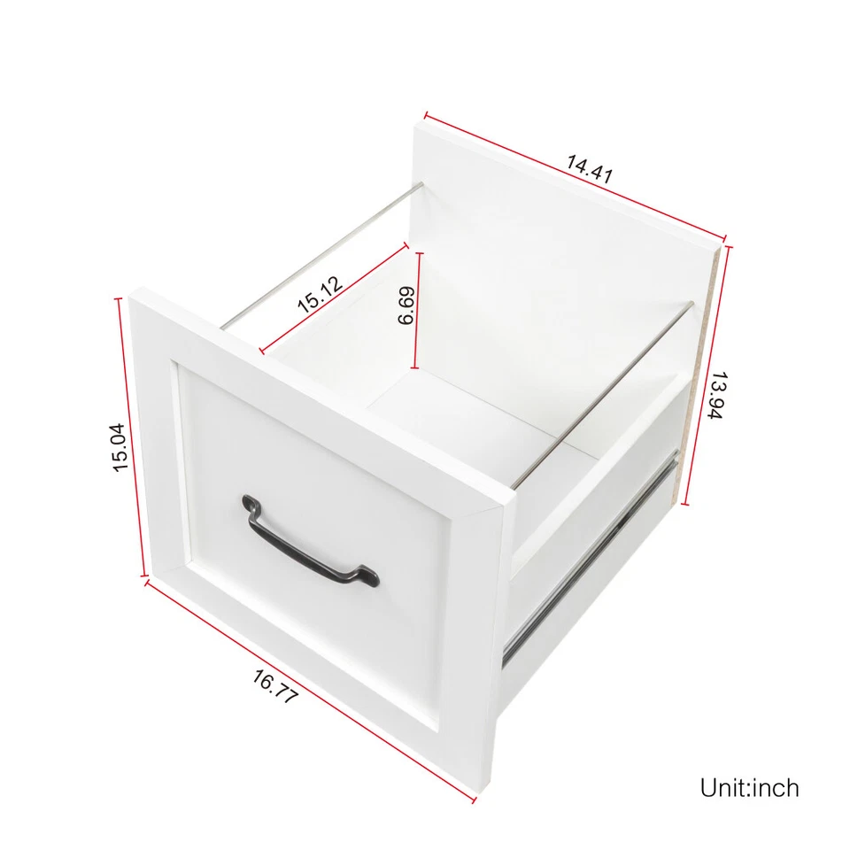 Home Office Computer Desk with Hutch, Large Storage Space,Antiqued White finish - Image 4 of 4