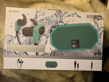 NEW Altec Lansing Waterproof Pool Speaker  Earbuds 4-piece Kit Mint Color 