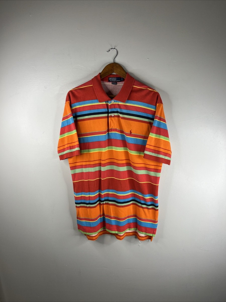 Vintage Polo Ralph Lauren Shirt Adult Large Multicolor S/S
