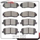8 Pcs Front Rear Ceramic Brake Pads For Honda Odyssey 2011 2012 2013-2014