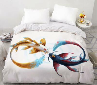 3D Rotgelb Goldfisch NAM9345 Bett Kissenbezüge Decke Bettdecke Abdeckung Set Fay
