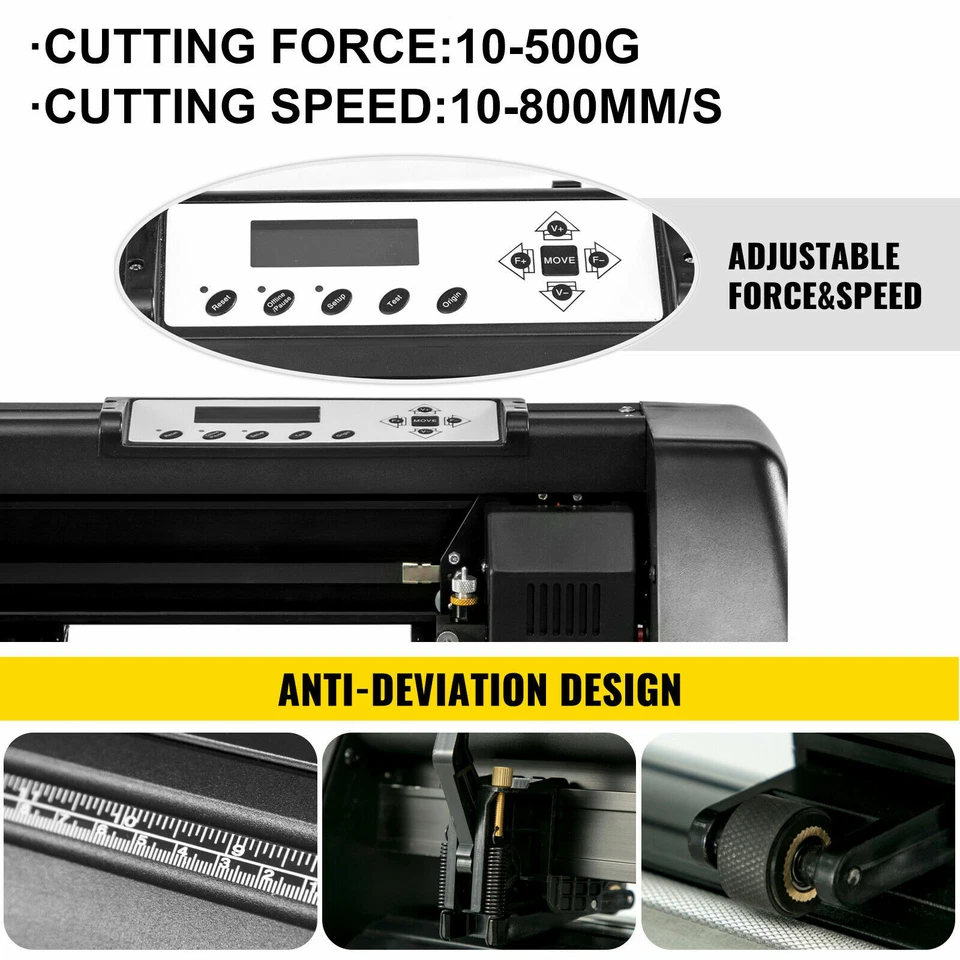Vinyl Cutter Plotter Cutting 14" Sign Maker Graphics Handicraft Wide Format - Image 2 of 4