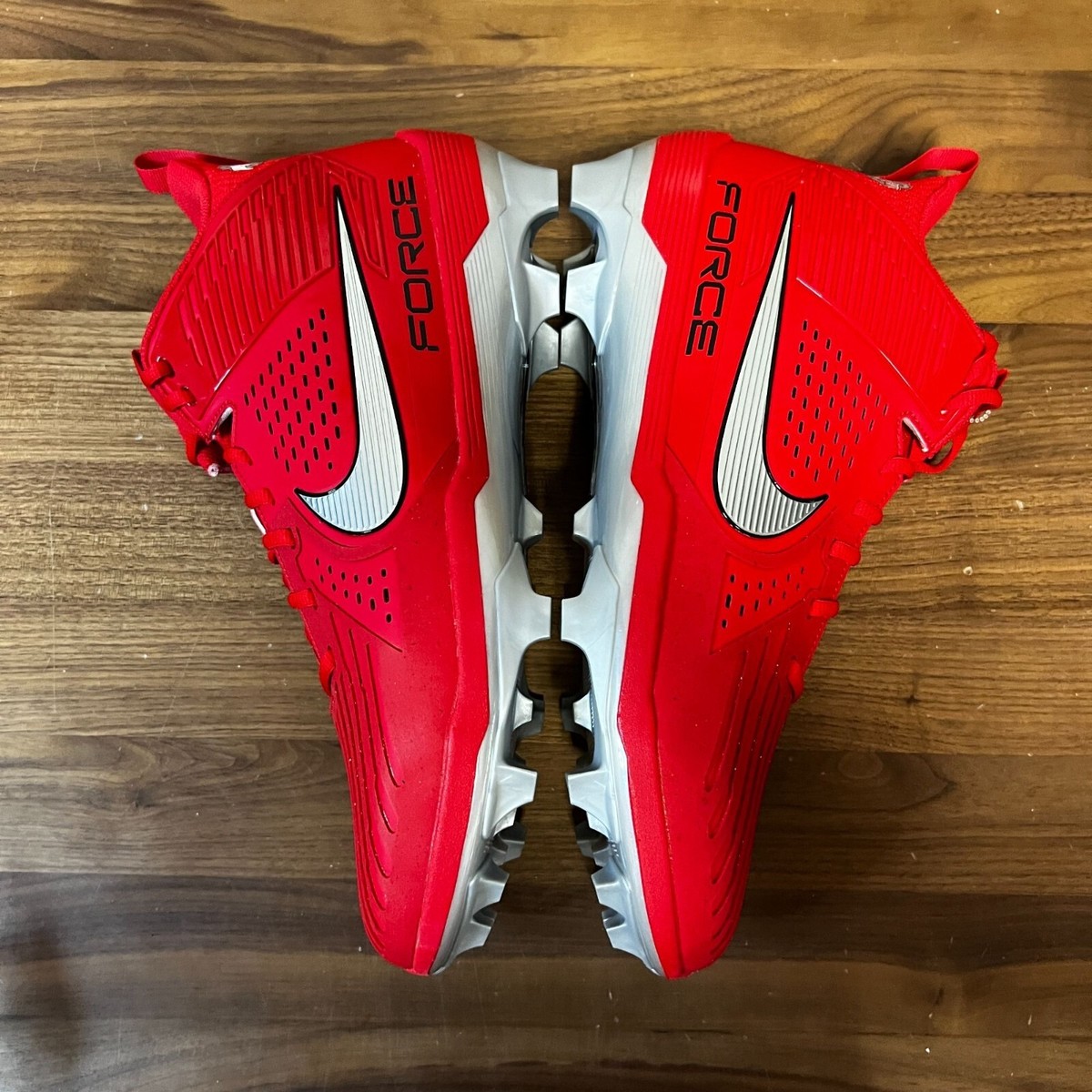 Nike Force Savage Pro 3 Red Football Cleats Ohio State Men Size 15 FJ5748-601 Nike Force Savage Pro 3 Red Ohio State FJ5748-601 Men main image 4