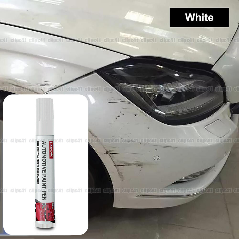 White Car Scratch Repair Paint Pen Auto Touch Up Pen Clear Remover  Accessories