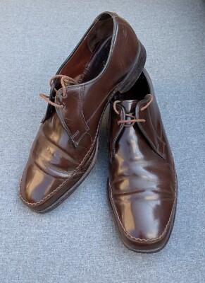 Barker Herren Ochsenblut Leder Derby Schuhe UK 8,5 G Weite Passform Handarbeit England