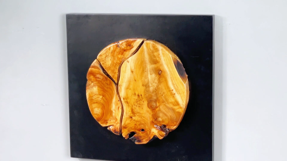 Rustic Cedar Wood Wall Decor 17''x 17'' Farmhouse Live Edge Wall