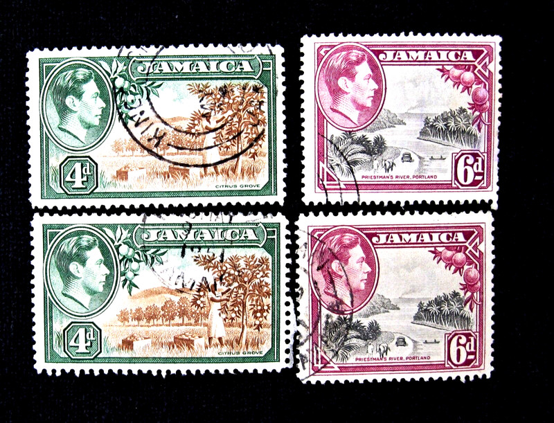 Jamaica Scott #122-123 (2 of each) - NH,  #J972
