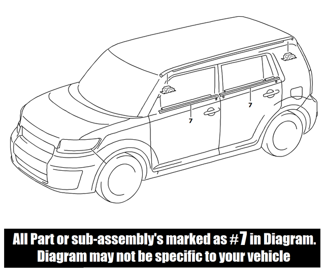Toyota Tundra CMAX 07-17 Roof Drip Molding 4pc Set Weatherstrip Genuine