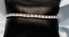 Bracelet with double safety latches Sterling Silver Cubic Zirconia Tennis