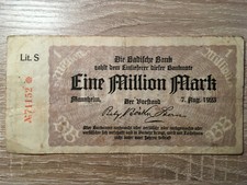 Eine Million Mark - Die Badische Bank - 1923 - 1 Million Mark -
