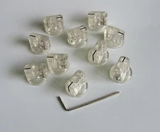 10x Guitar AMP Effect Pedal Knobs Davies 1510 Style Pointer Knob Set Screw Clear