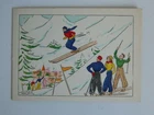 sending card antique stencil engraving signed Marcel Bloch c.1930