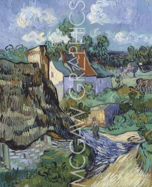 Houses at Auvers, Van Gogh, Wall Art Print Poster  14" x 11"   334 - Image 2 of 2