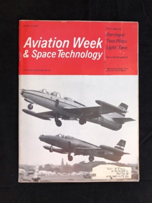 1968 AVIATION WEEK & SPACE TECHNOLOGY OCTOBER 14 DERRINGER TWO PLACE LIGHT TWIN