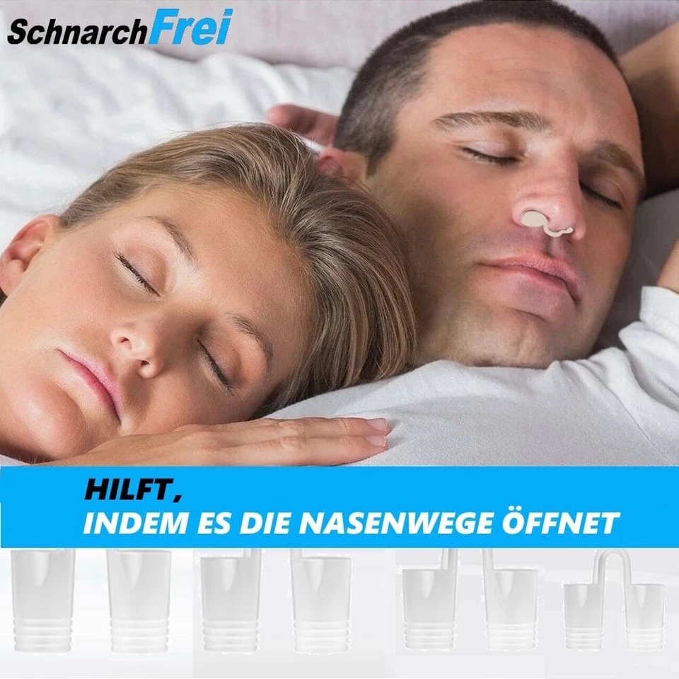 SchnarchFrei Nasenspreizer Set Nasendilatatoren Nasenklammer Schnarchen [8er] - Bild 4 von 4