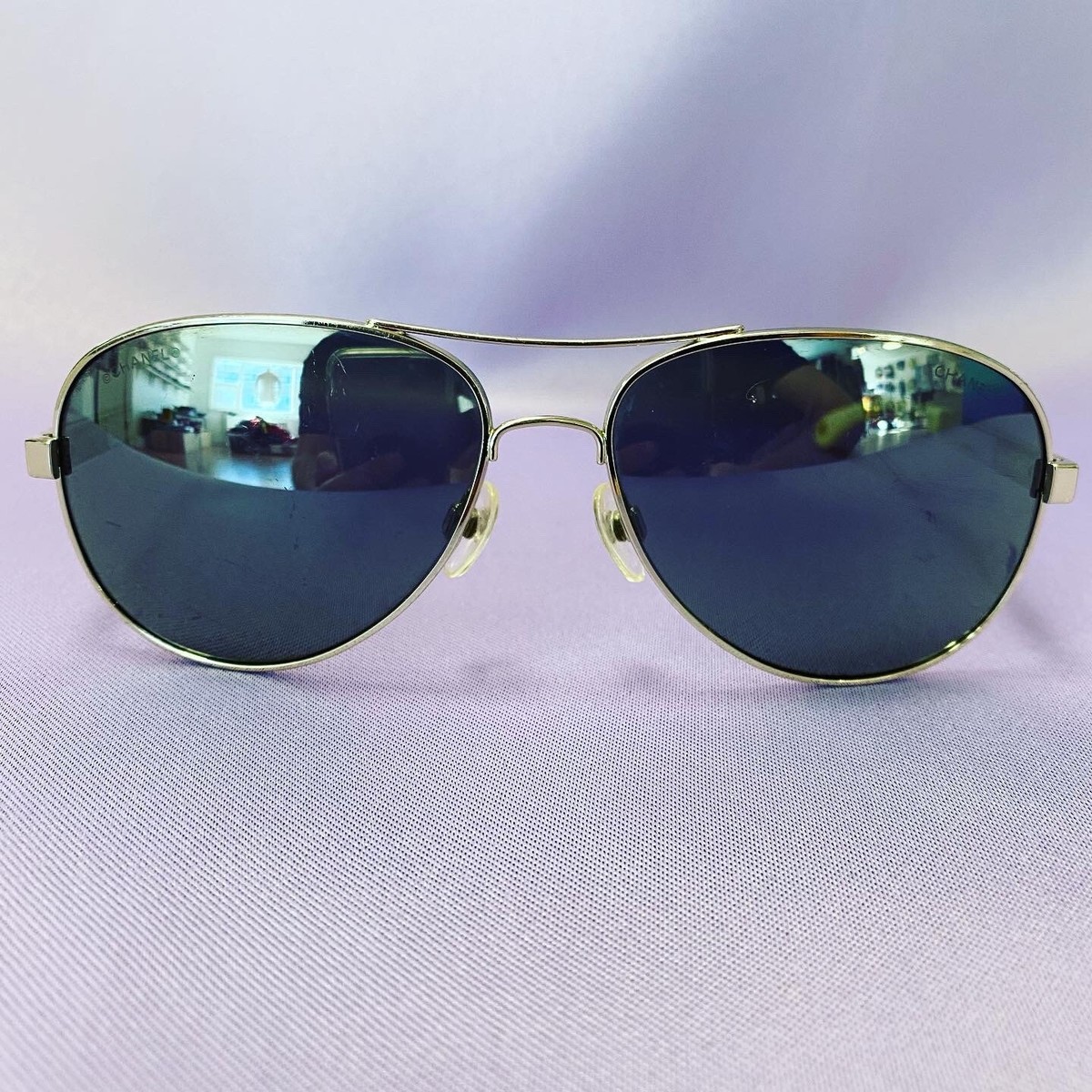 Chanel Collection Miroir 4179 124/4D 130 Aviator Sunglasses Chanel Collection Miroir 4179 124/4D 130 Aviator Sunglasses