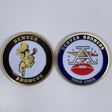 DENVER BRONCOS AFL NFL 1960-1969 COMMEMORATIVE FOOTBALL CHALLENGE COIN