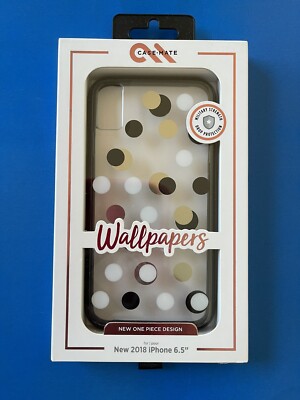 Casemate Wallpapers Series Case - iPhone XS Max - Clear With Polka Dots 
