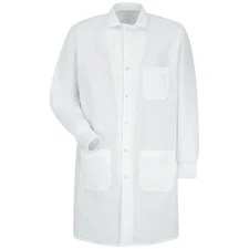 Red Kap KP70WH5 Lab Coat Cuffed Unisex XXL-Rg with 3 Front Pockets (HR)