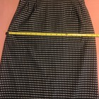 Women’s 8P Black White Checkered Pencil Skirt Straight With Back Slit — photo 10
