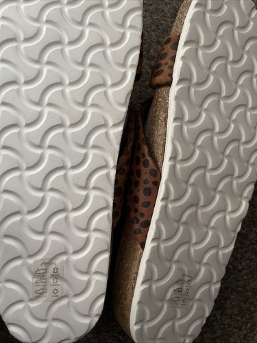 NEW WITH TAGS Joules Rocco Leather Knot Slider/sliders Cheetah Spot Size 4 EU 37 - Picture 4 of 8