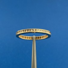 14K Yellow Gold Channel Set Diamond Wedding Anniversary Band Ring