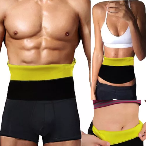 Mens Women Neoprene Slimming Belt Body Shaper Tummy Tuck Girdle Waist Cincher US - Picture 1 of 21