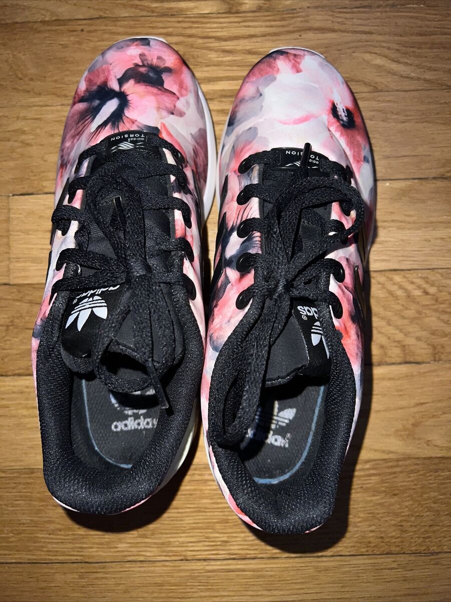 Adidas Torsion ZX Flux Sneakers Art #B25643 Floral Women's Adidas Torsion ZX Flux Sneakers Art #B25643 Floral Women's