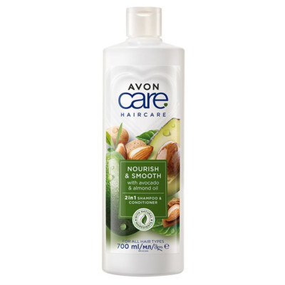 Avon Care 2in1 Haar Shampoo Pflege Spülung Avocado Mandelöl Beauty Spa