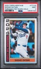 2025 TOPPS HERITAGE THROUGH THE YEARS TTY25 SHOHEI OHTANI HOLOGRAPHIC PSA9