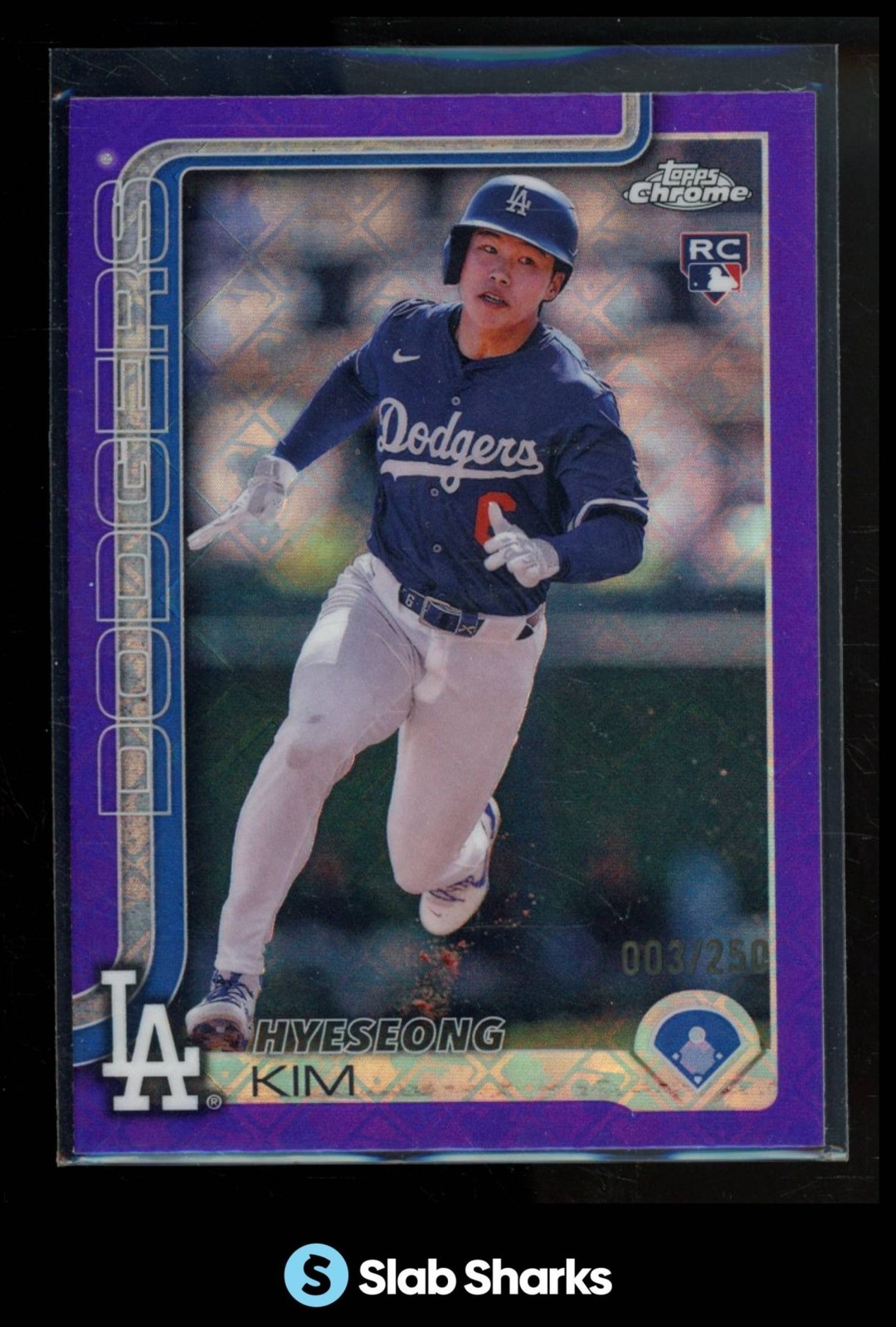 2025 TOPPS CHROME #152 HYESEONG KIM PURPLE REFRACTOR RC ROOKIE /250