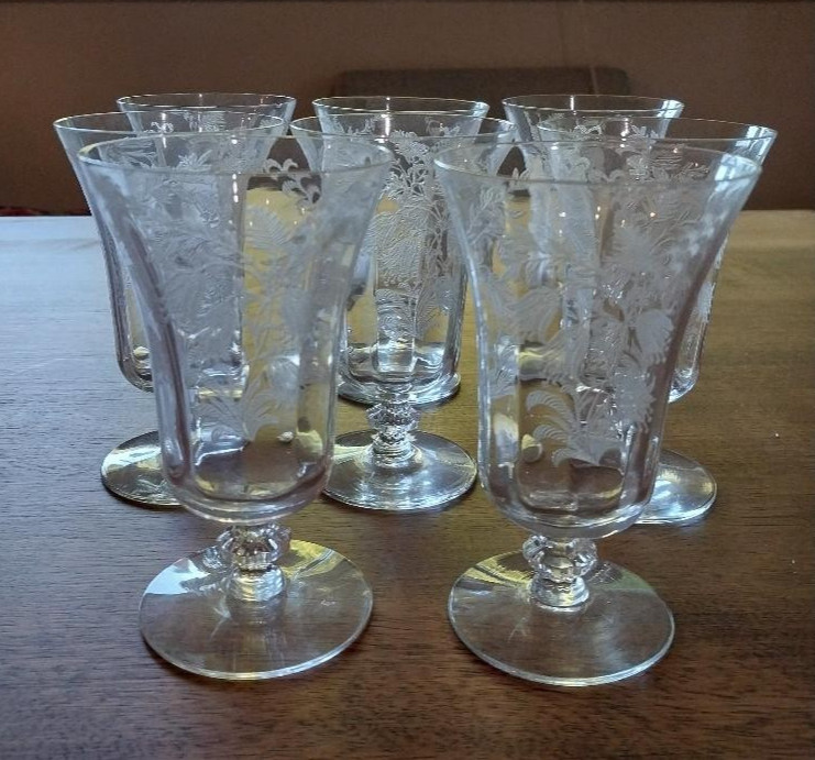 Fuschia by Tiffin Franciscan set of 8 juice glasses 4-3/8
