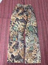 MENS USED VINTAGE CABELA'S DRY PLUS CAMO HUNTING PANTS SIZE LARGE