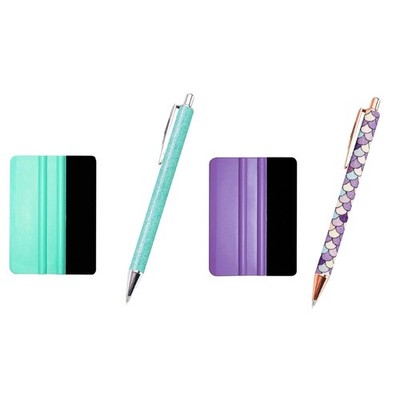 Retractable Air Release Weeding Pen Tool Felted Squeegee Tool for Vinyls Craft