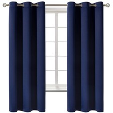High-Quality Navy Blue Blackout Curtains - Energy Efficient and Easy to Care for