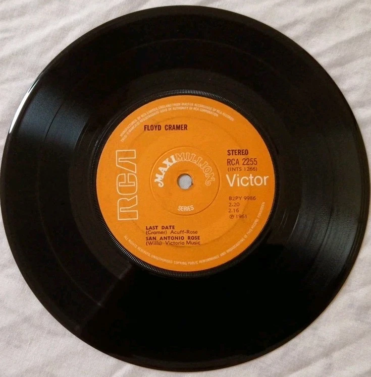 Floyd Cramer-On The Rebound 1960 Vinyl EP 7" Single.1972 RCA Victor RCA 2255. - Image 4 of 4