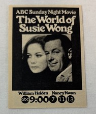 1970 small ABC tv ad ~ movie THE WORLD OF SUSIE WONG William Holden, Nancy Kwan