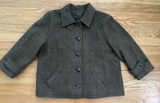 VTG Lauren Ralph Lauren Wool Tweed Jacket Coat Fox Hunt Horn Bugle Buttons 8