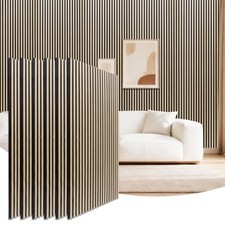 NeatiEase 6Pcs Acoustic Wood Panels for Wall, 48"x24" Wood Slat Wall Panel  ...
