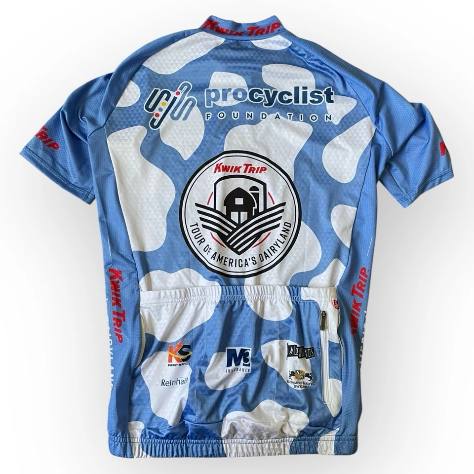 NOVA Jersey Masculina de Ciclismo Jakroo Fondo Small Tour America Dairylands Kwiktrip - Imagem 2 de 4