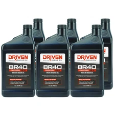 Driven Racing Oil 03706, BR40 Break-In Oil, Conventional 10W-40, 6 Quarts