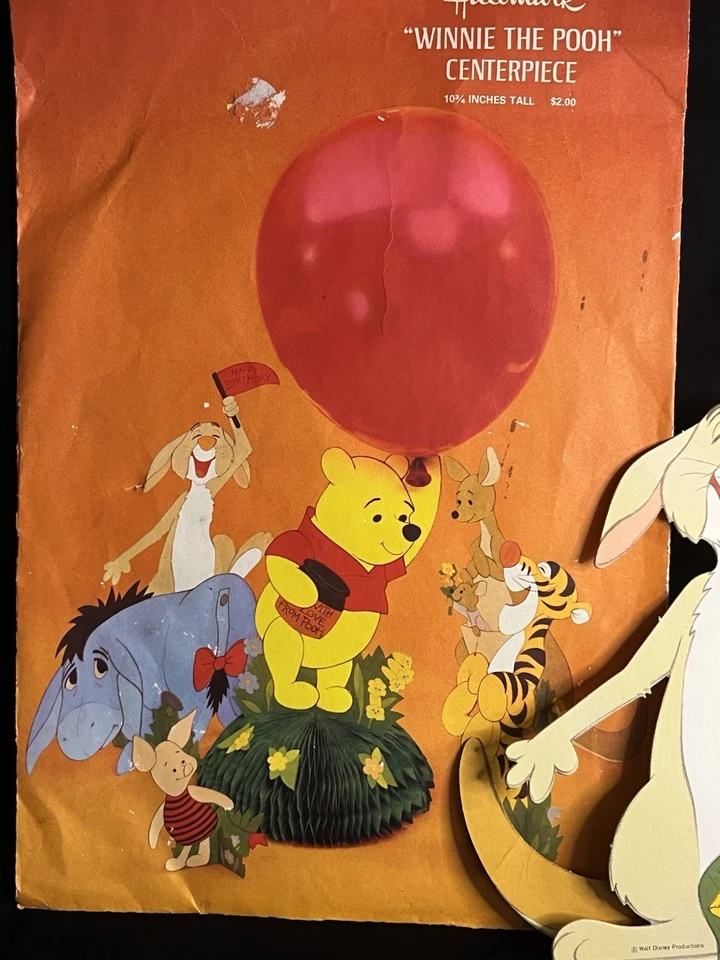 Vtg Winnie the Pooh Party Table Decorations Nursery Room Stand-Up Characters! - Image 4 of 4