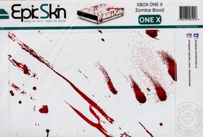 GW16bb XBOX ONE X Skin - Design Aufkleber Zombie Blood XBOX-One Neu & OVP