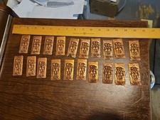 Lot Of 20 Rectangle Cherubs France Vintage 60s Brass Stampings Findings Jewelry 